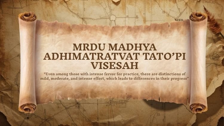 Yoga Sutra 1.22 – Mrdu Madhya Adhimatratvat Tato’pi Visesah