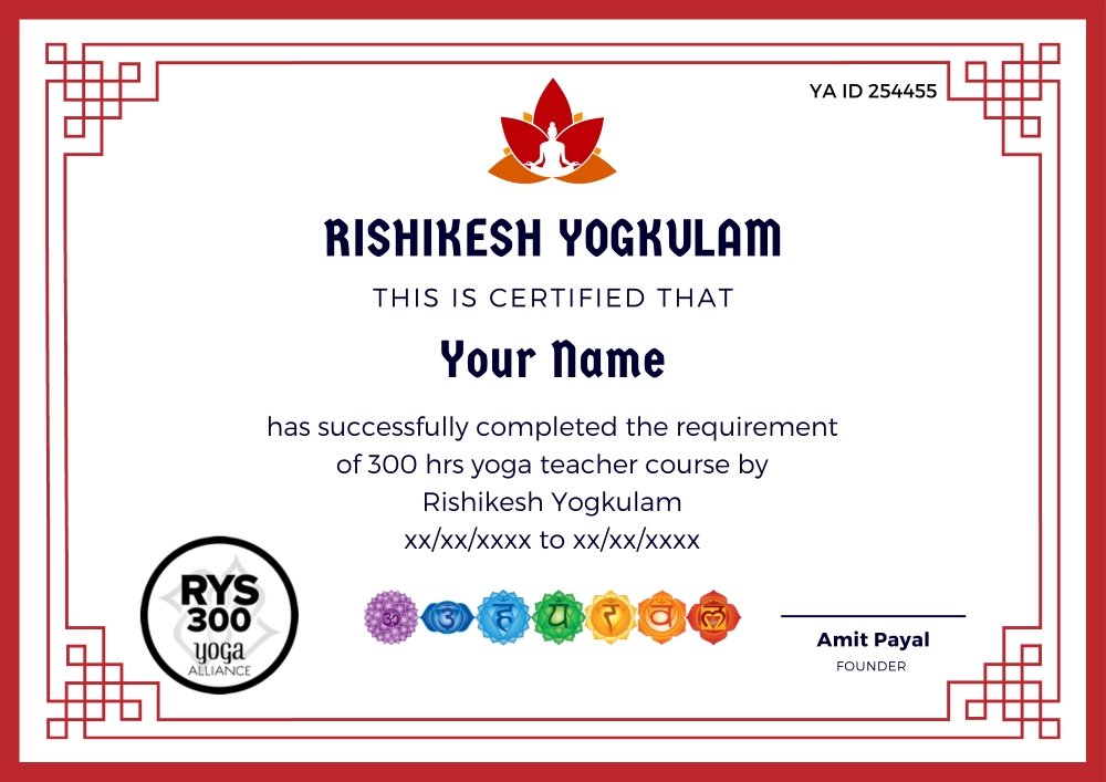 300 Hour Yoga Teacher Training in Rishikesh