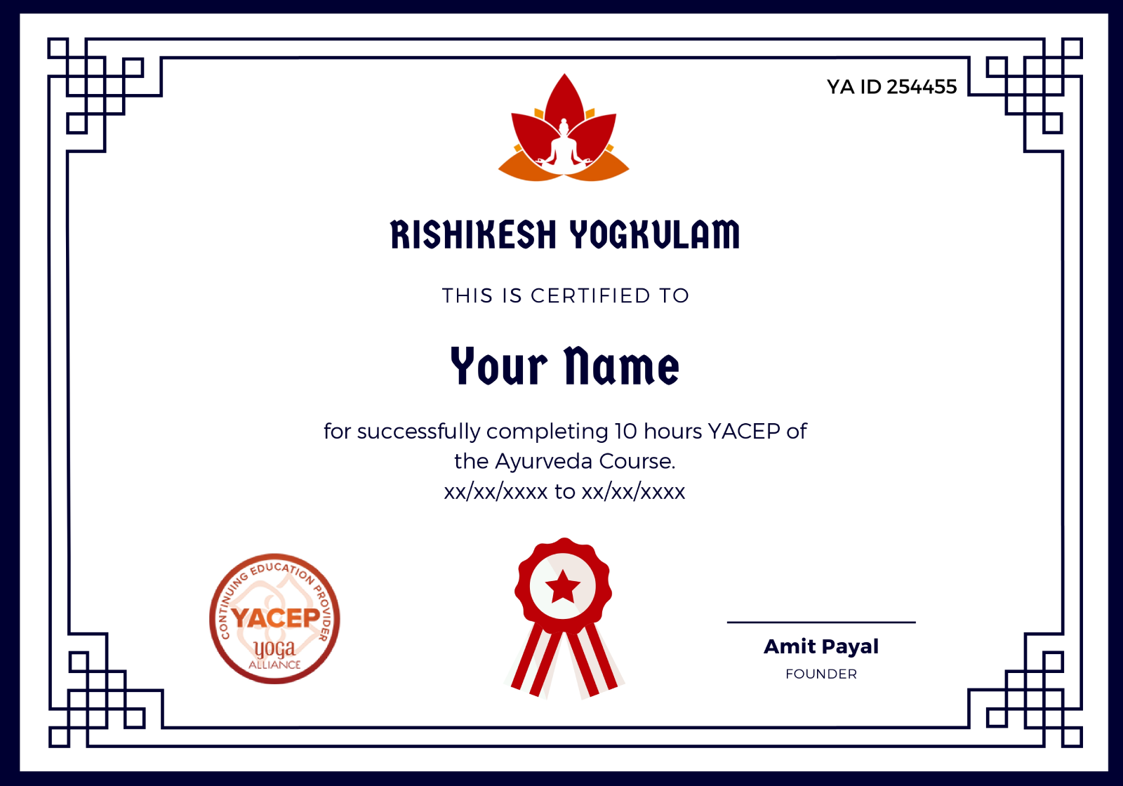 Online Ayurveda Course Certificate